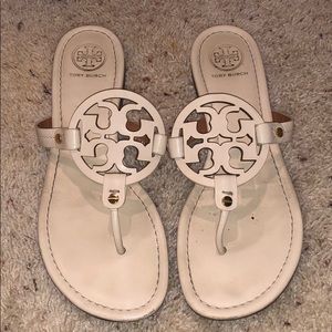 White/cream Tory Burch sandals